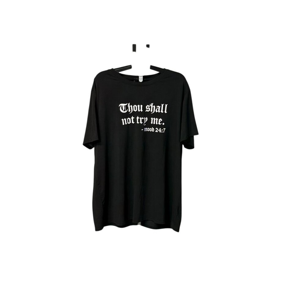 Women's Plus Size Shein Curve "Thou Shall Not" Short Sleeve T-shirt - 4XL